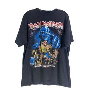 Vintage TND Iron Maiden Large Men 100% Cotton(Broken In) Single Stitch Shirt GUC